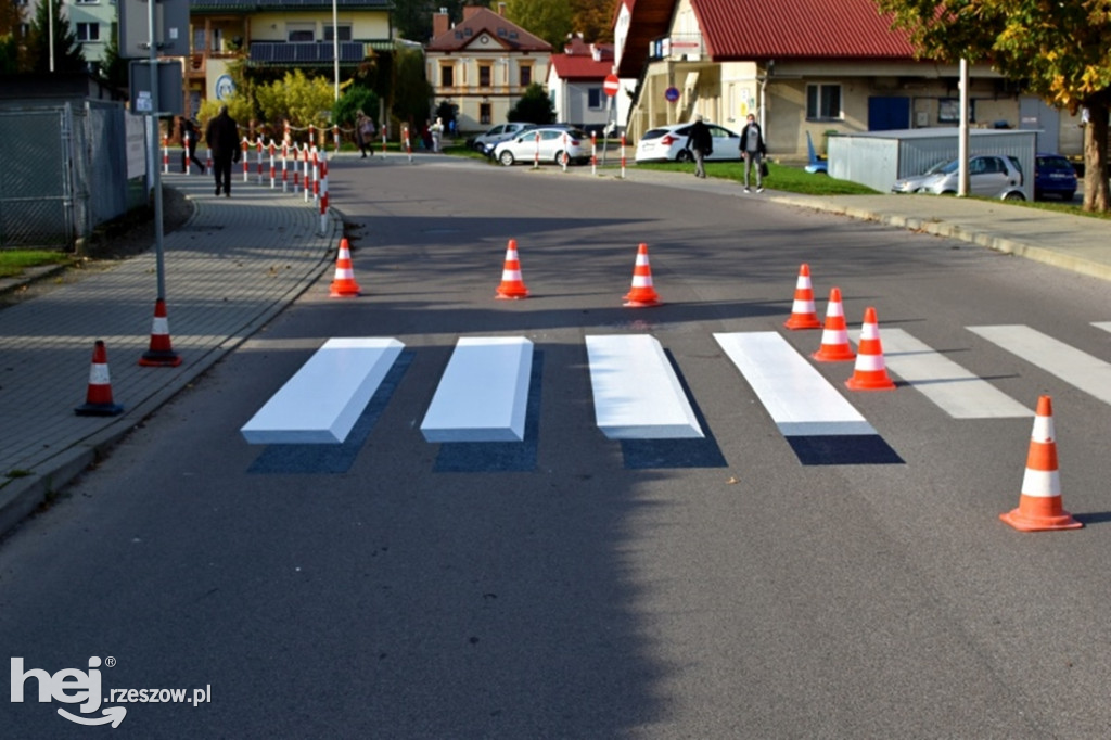 Przejście 3D przed sanocką szkołą