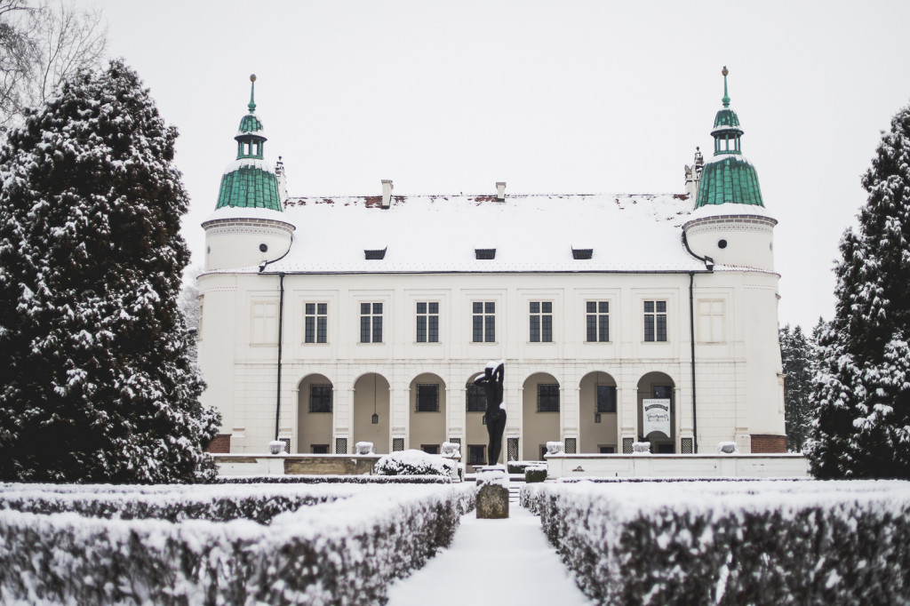 Zamek w Baranowie Sandomierskim Zimą