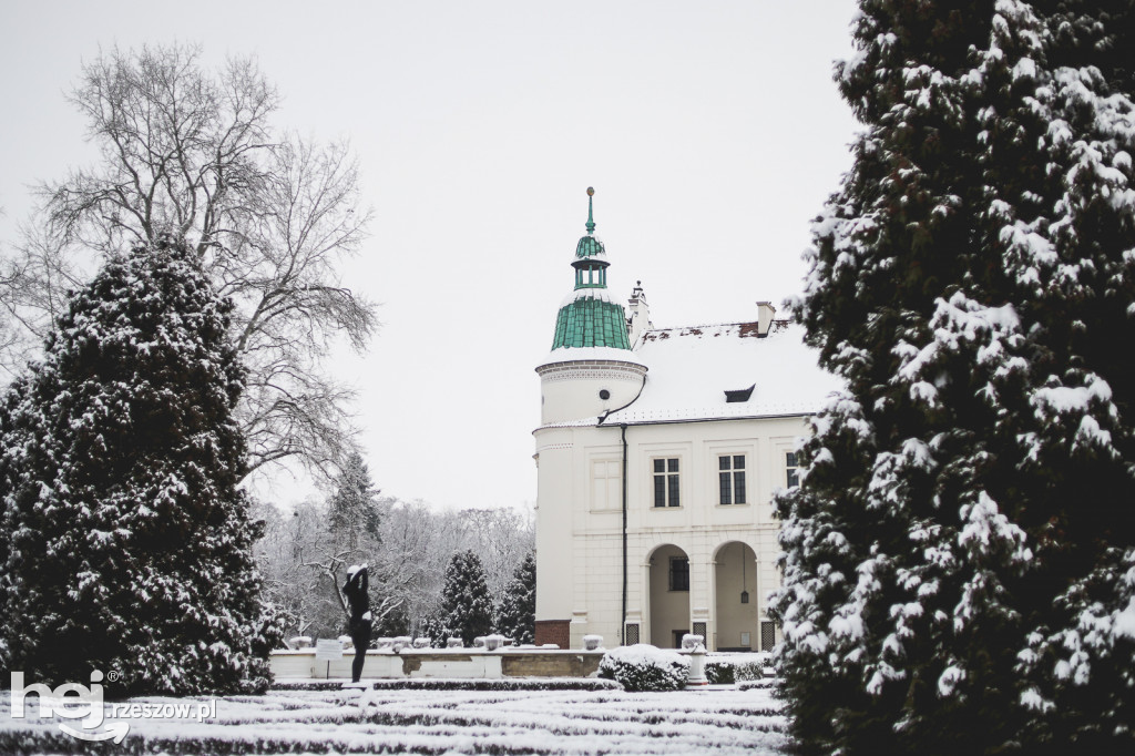 Zamek w Baranowie Sandomierskim Zimą