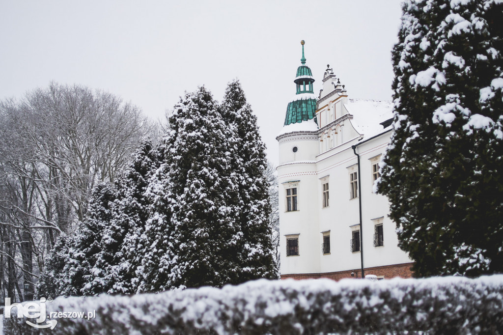 Zamek w Baranowie Sandomierskim Zimą