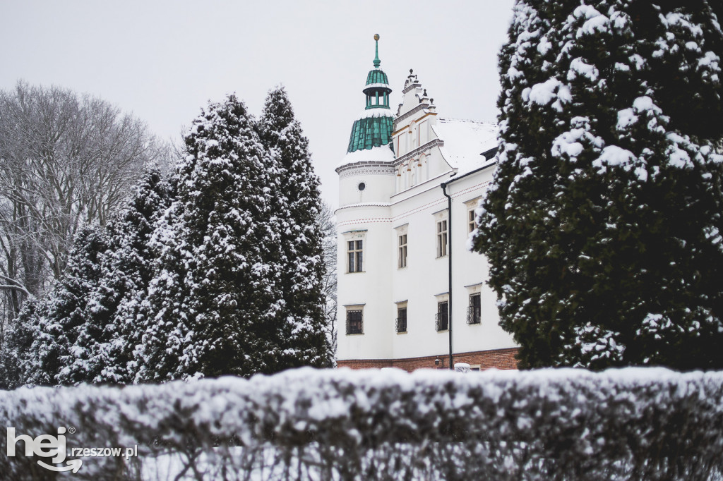 Zamek w Baranowie Sandomierskim Zimą