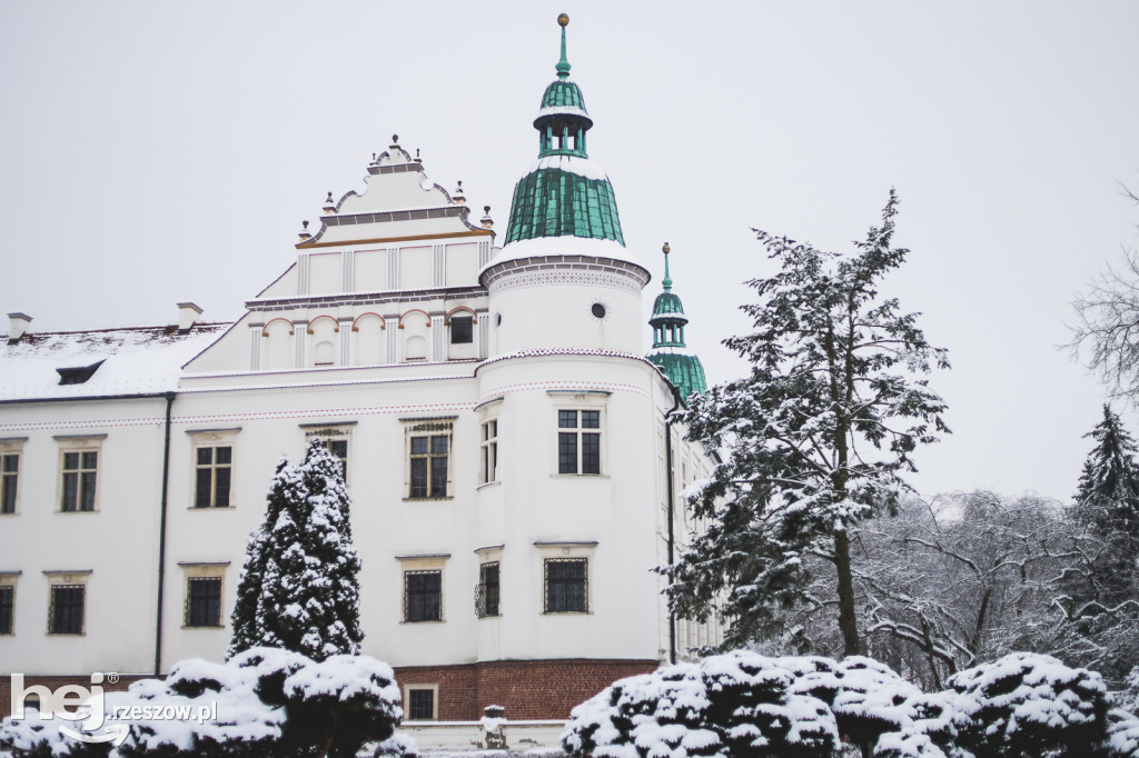 Zamek w Baranowie Sandomierskim Zimą