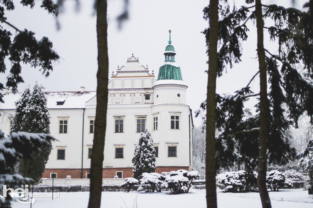 Zamek w Baranowie Sandomierskim Zimą