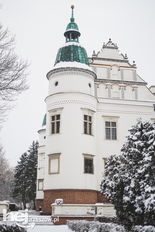 Zamek w Baranowie Sandomierskim Zimą