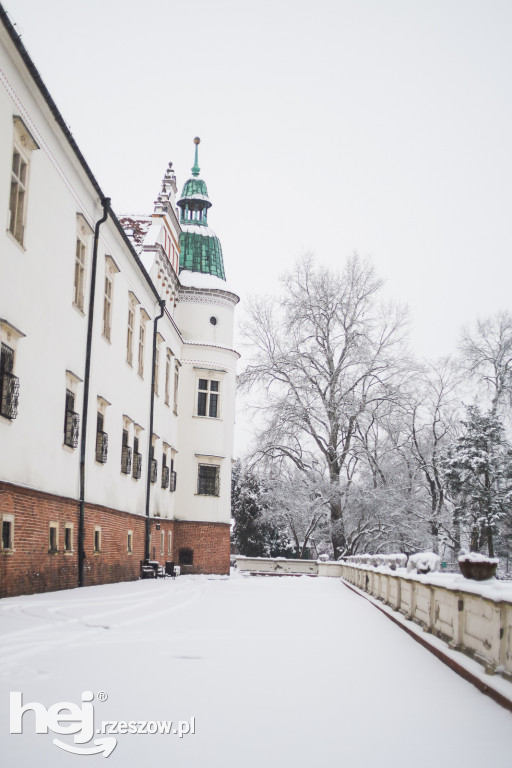 Zamek w Baranowie Sandomierskim Zimą