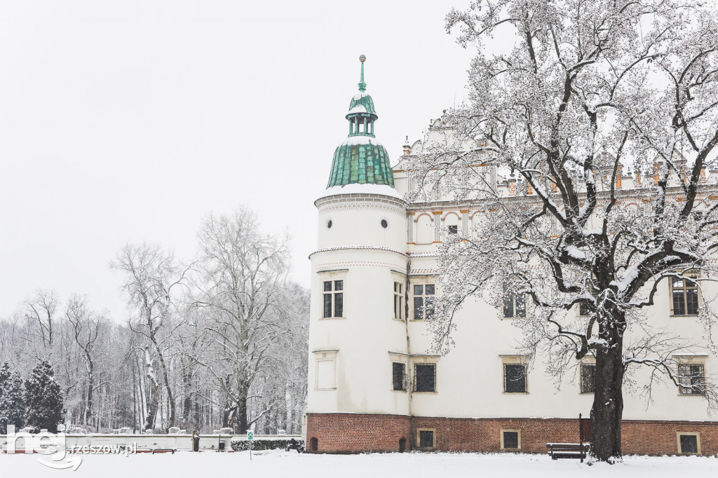 Zamek w Baranowie Sandomierskim Zimą