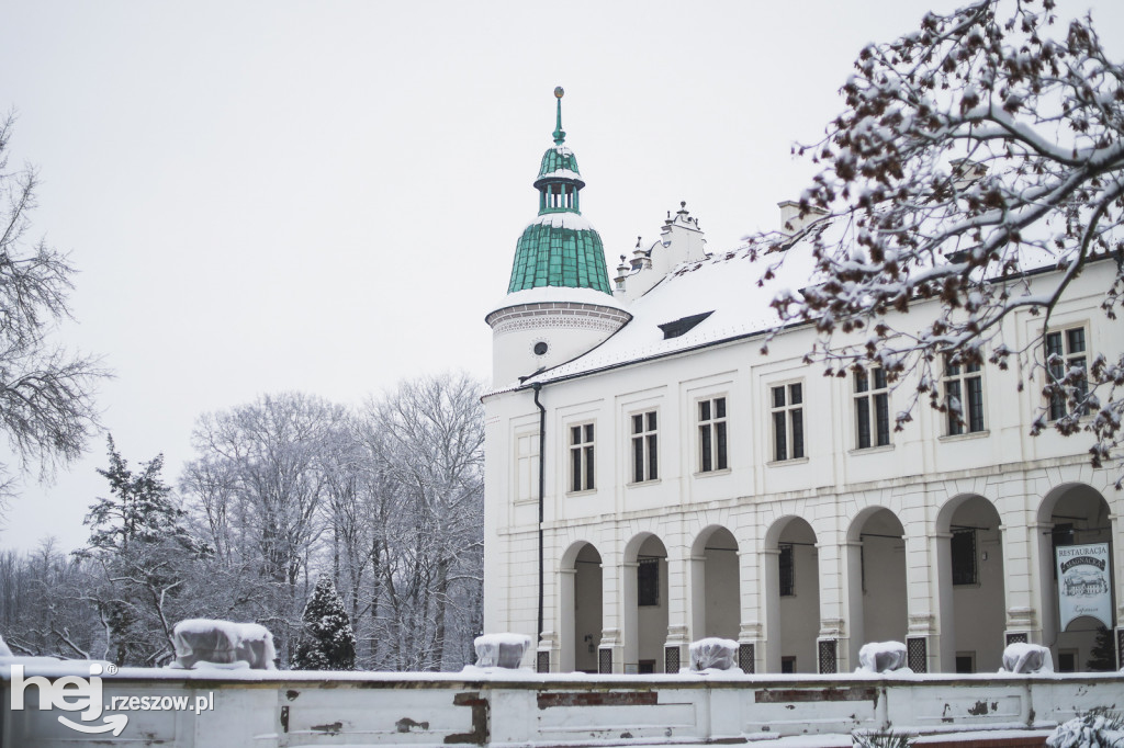 Zamek w Baranowie Sandomierskim Zimą