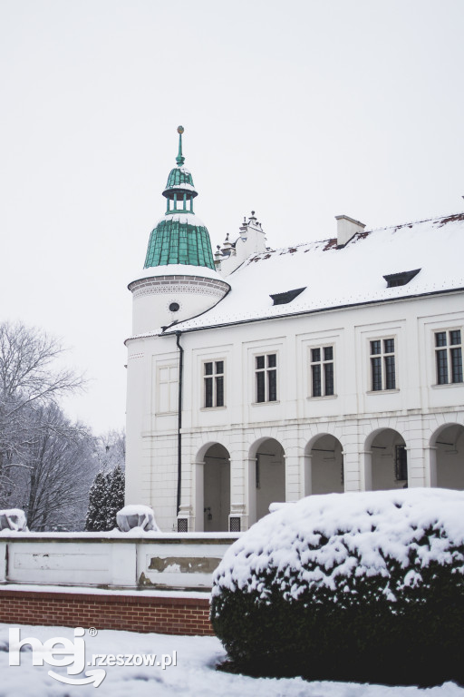 Zamek w Baranowie Sandomierskim Zimą
