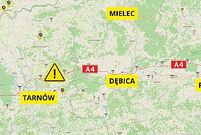 Ciężarówka wywróciła się na A4 Tarnów – Rzeszów!-29747