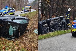 Stracił panowanie nad hondą. Potrącił rowerzystę-29987