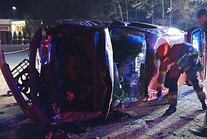 Dachowanie citroena. Kierowca był pijany!-30726