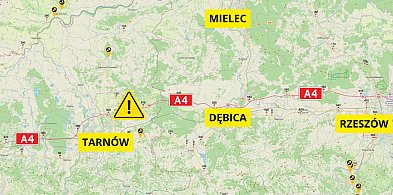 Ciężarówka wywróciła się na A4 Tarnów – Rzeszów!-29747