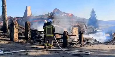 Pożar obiektu wypoczynkowego w Bieszczadach!