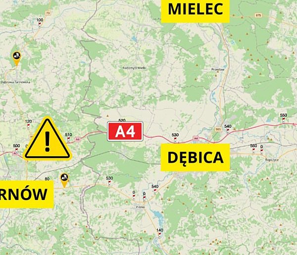 Ciężarówka wywróciła się na A4 Tarnów – Rzeszów!-29747
