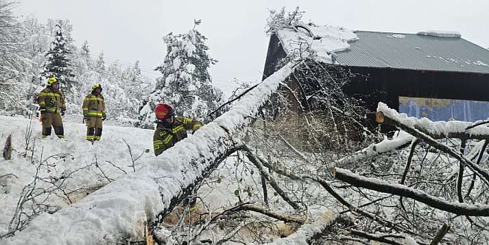Po ataku zimy ponad 1 tys. interwencji strażaków i 32 tys. domów nadal bez prądu