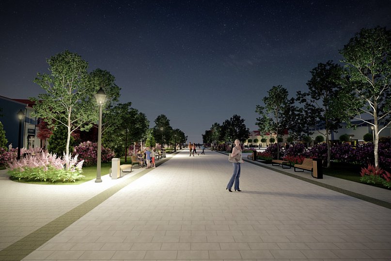 Wizualizacja Placu Bartosza Głowackiego w Tarnobrzegu